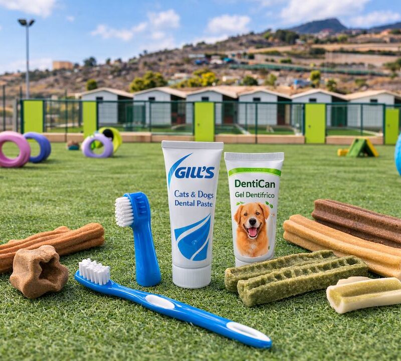 cepillos dentales y snacks dentales para perros