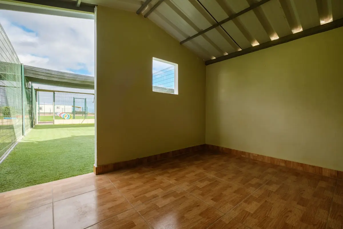 Interior de una caseta privada de Koala Pets Home
