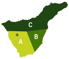 Mapa de zonas del servicio de recogida y entrega de Koala Pets Home en Tenerife