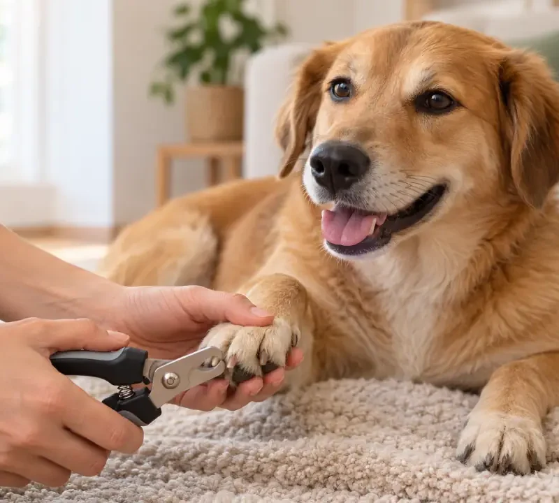 fotografía recorte suave de uñas caninas